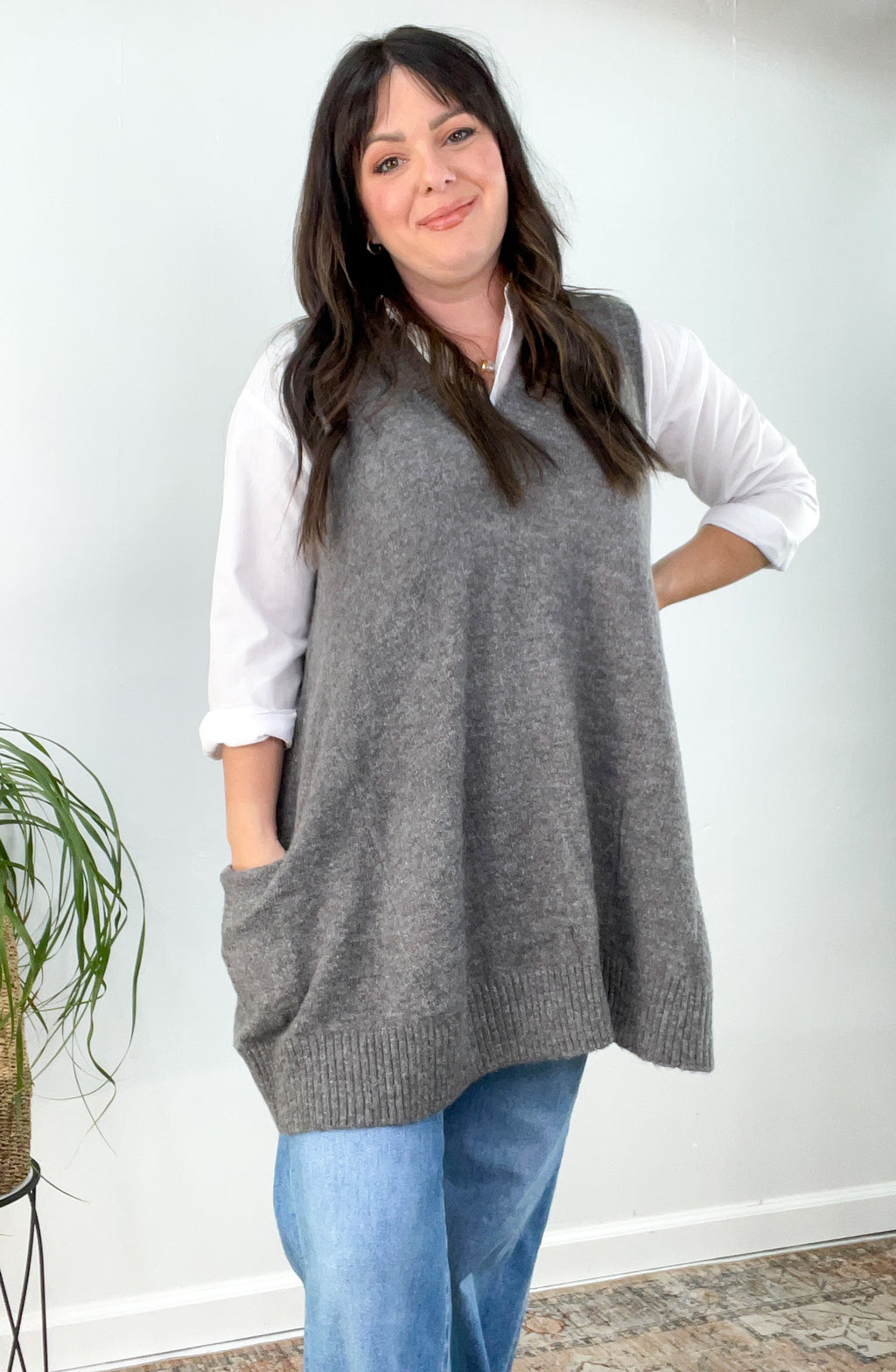 Bobbie Oversized Tunic Sweater with Pockets