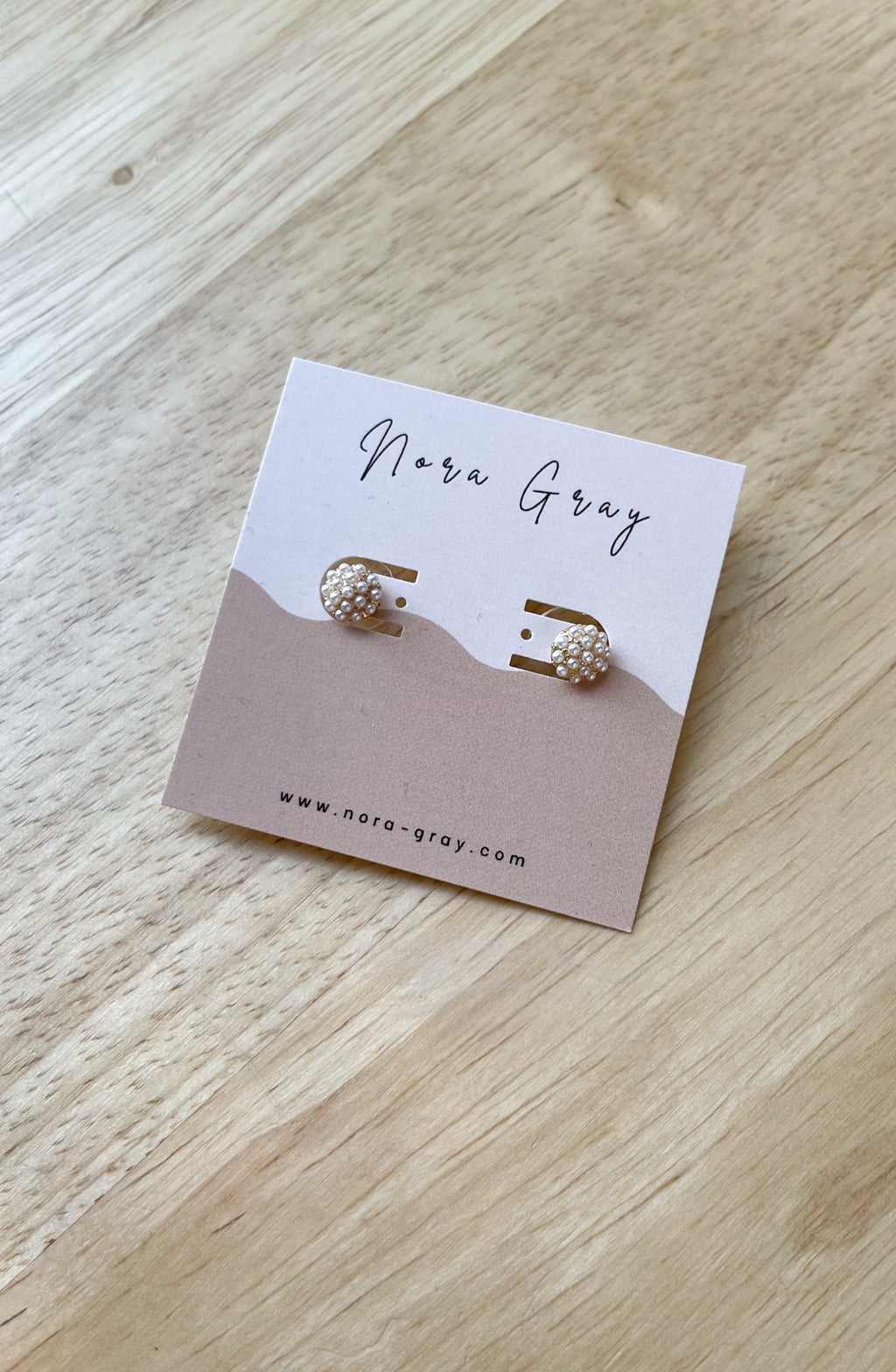 Pave Pearl Dome Studs