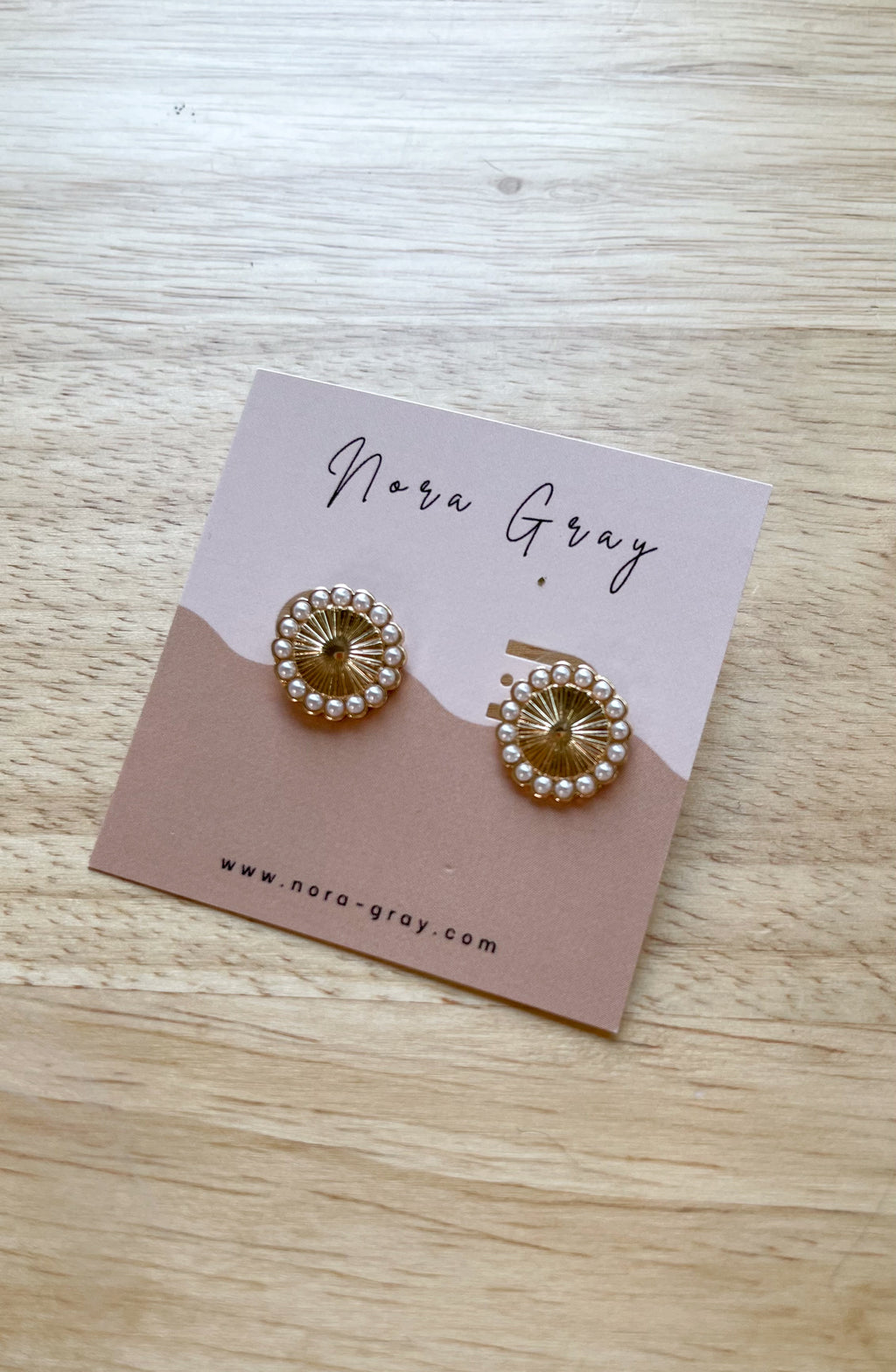 Textured Pearl Stud Earrings