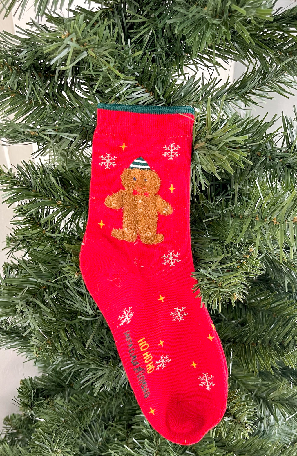 Red Gingerbread Man Socks