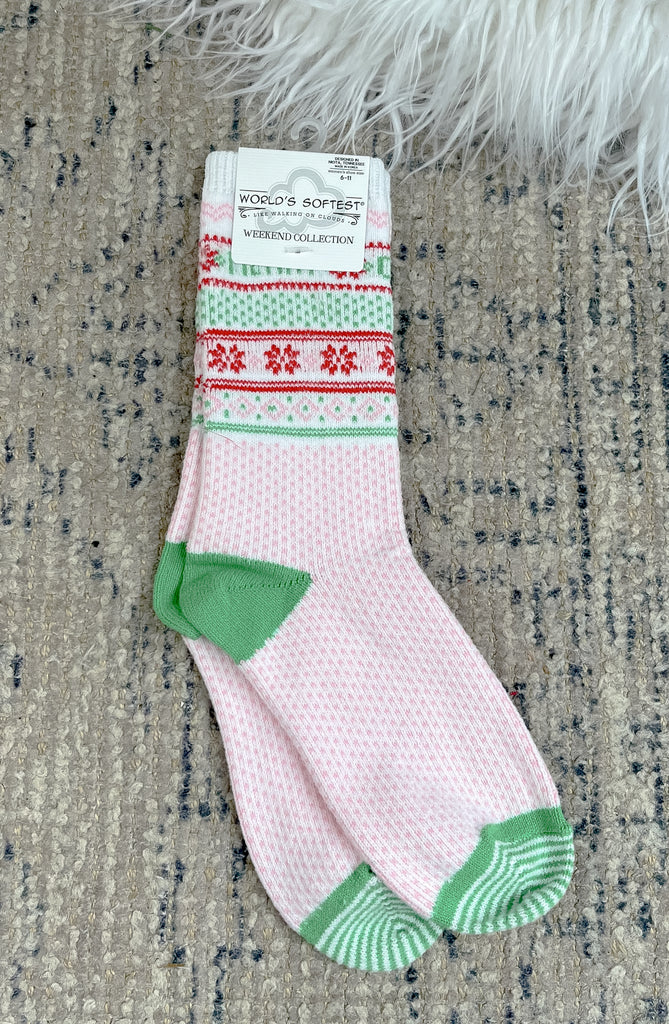 Nordic Holiday Crew Socks