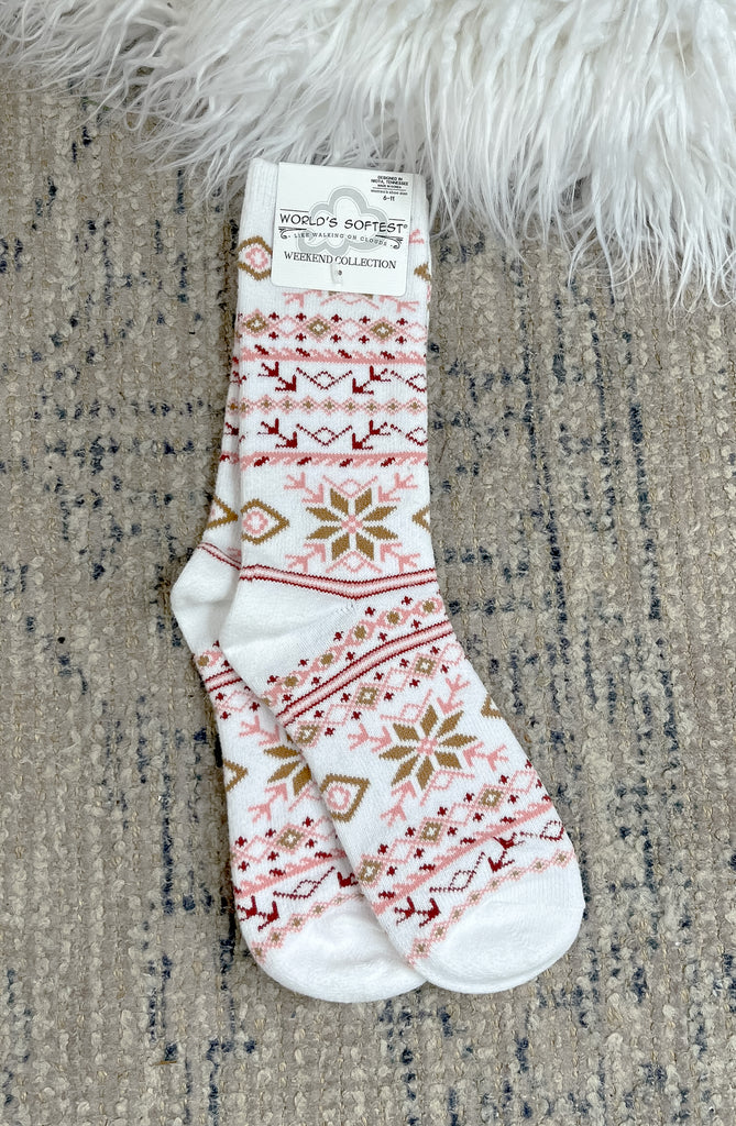 Nordic Holiday Crew Socks