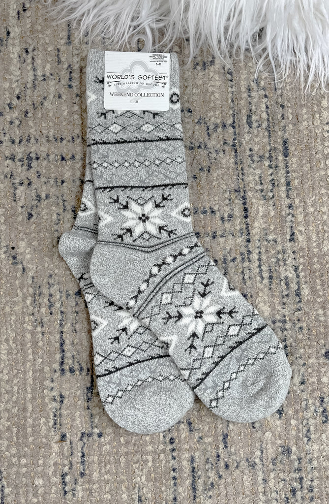 Nordic Holiday Crew Socks