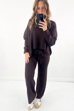 Cocoa Waffle Knit Pants