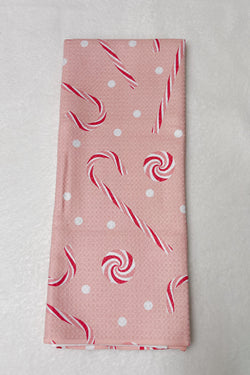 Pink Peppermint Tea Towel