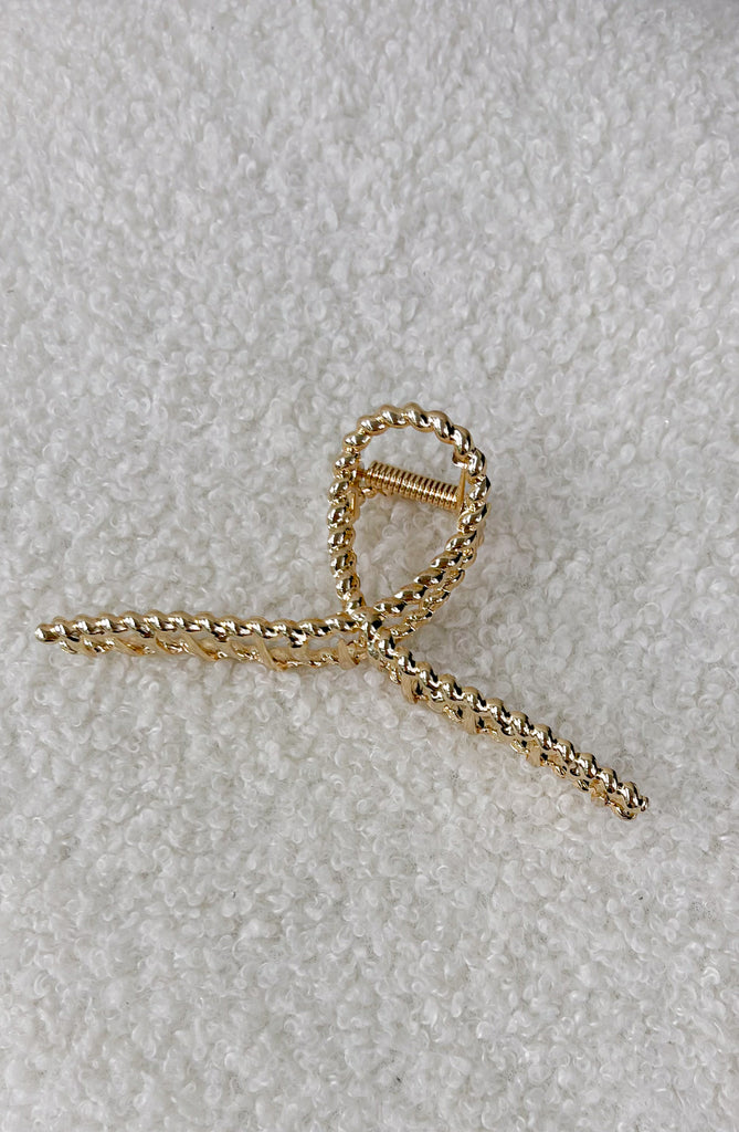 Gold Metal Hair Claw Clips