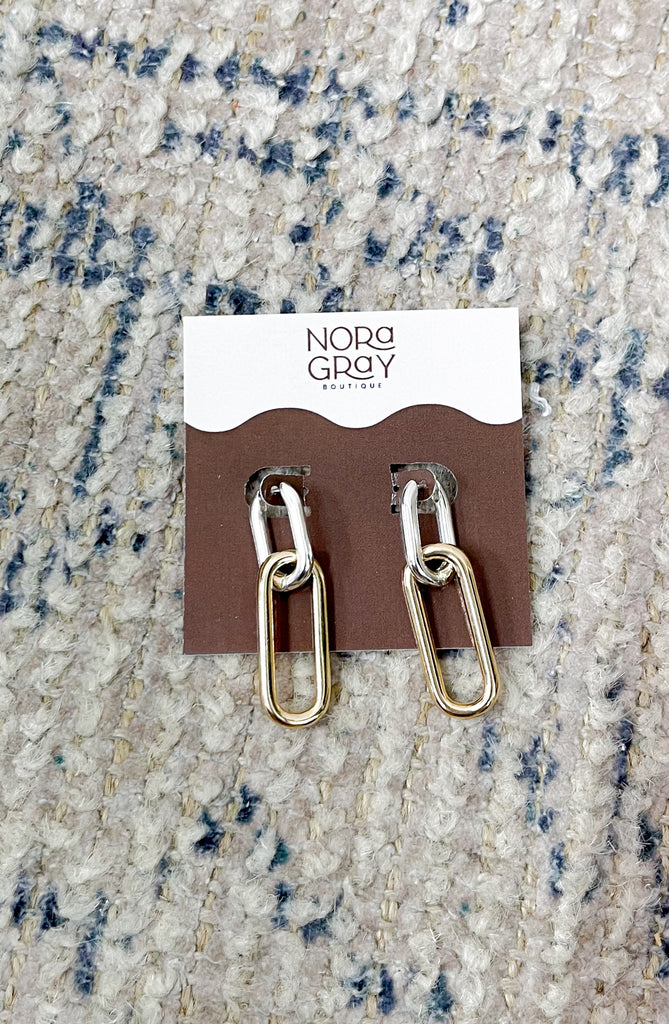 Metal Link Earrings