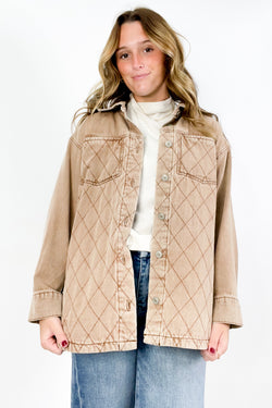 Quilted Button Down Jacket