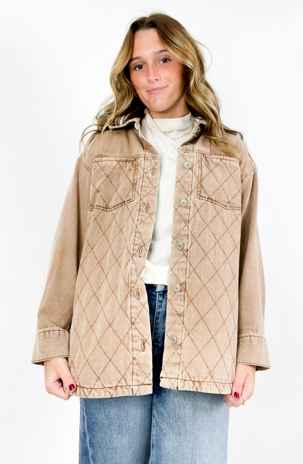 Quilted Button Down Jacket