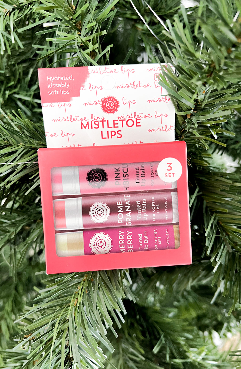 Mistletoe Lips Tented Lip Balm Set of 3