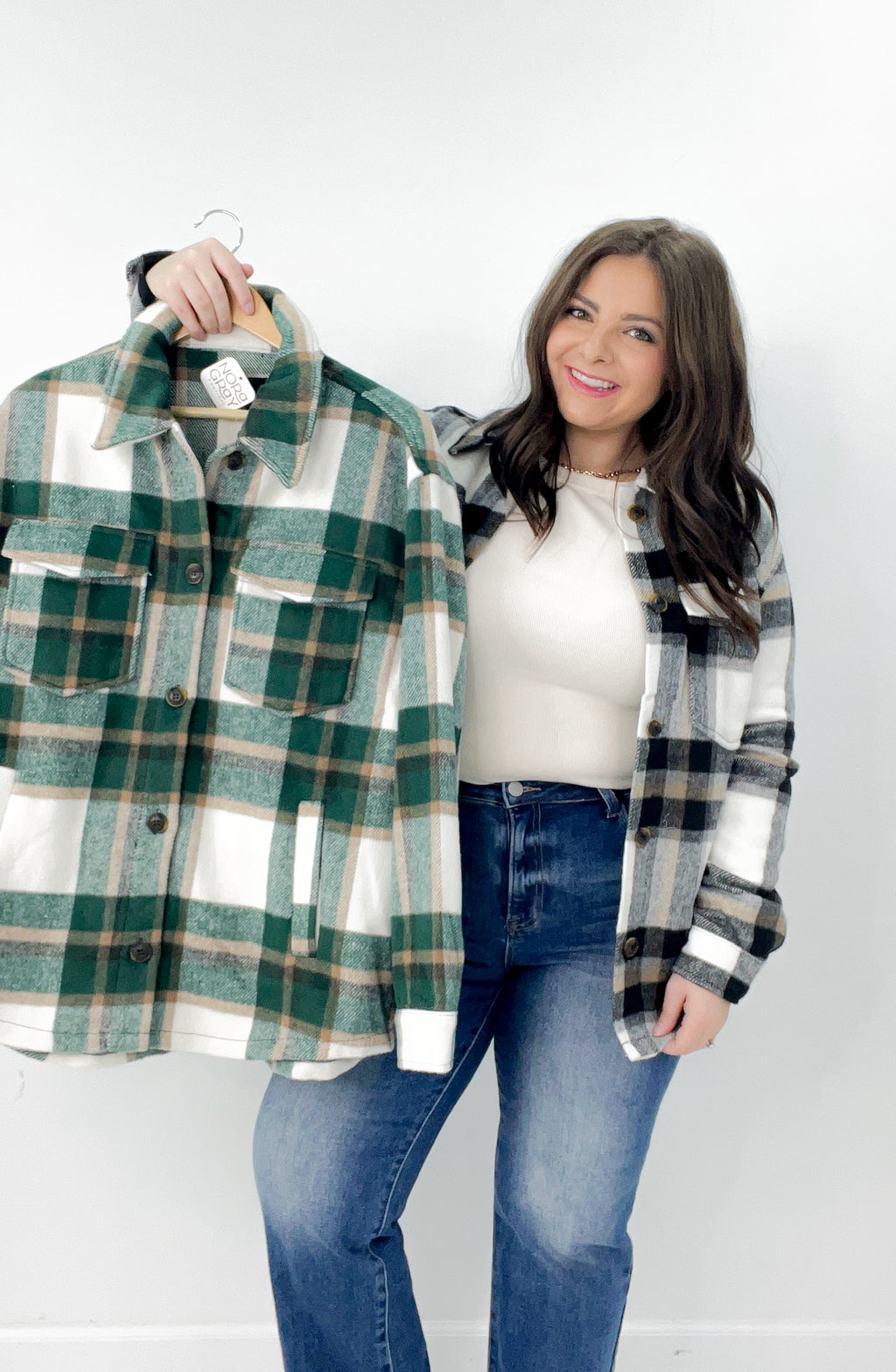 Plaid Button Up Shacket