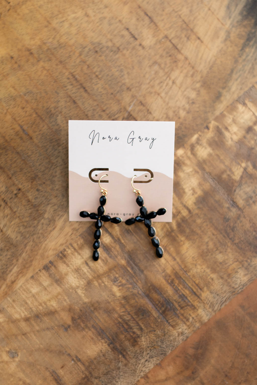 Glass Cross Earrings