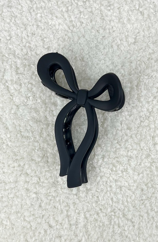 Matte Ribbon Shape Hair Claw Clips