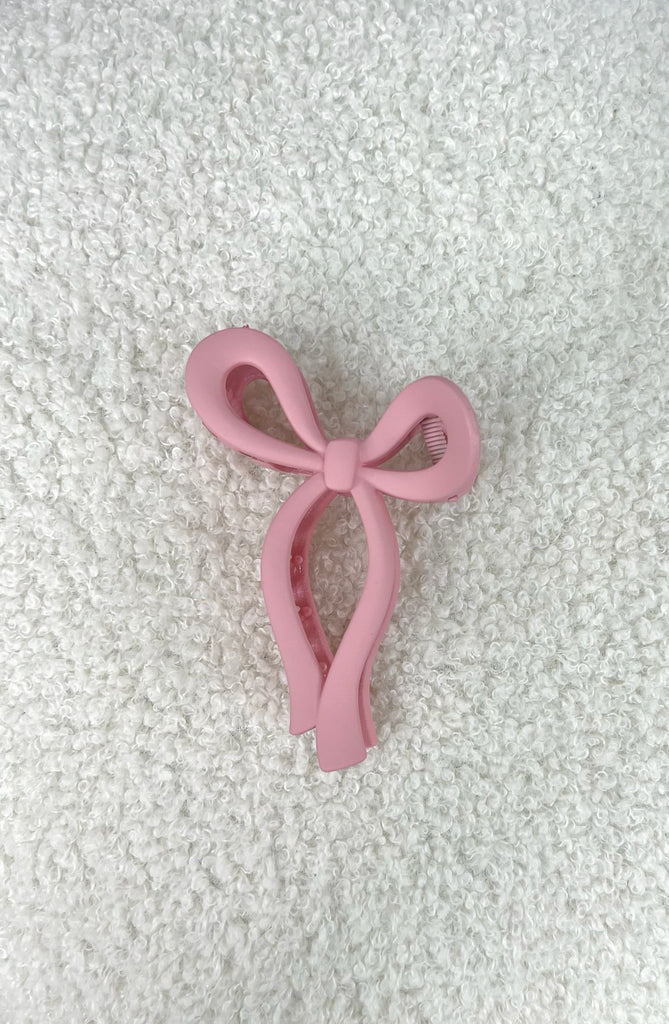 Matte Ribbon Shape Hair Claw Clips