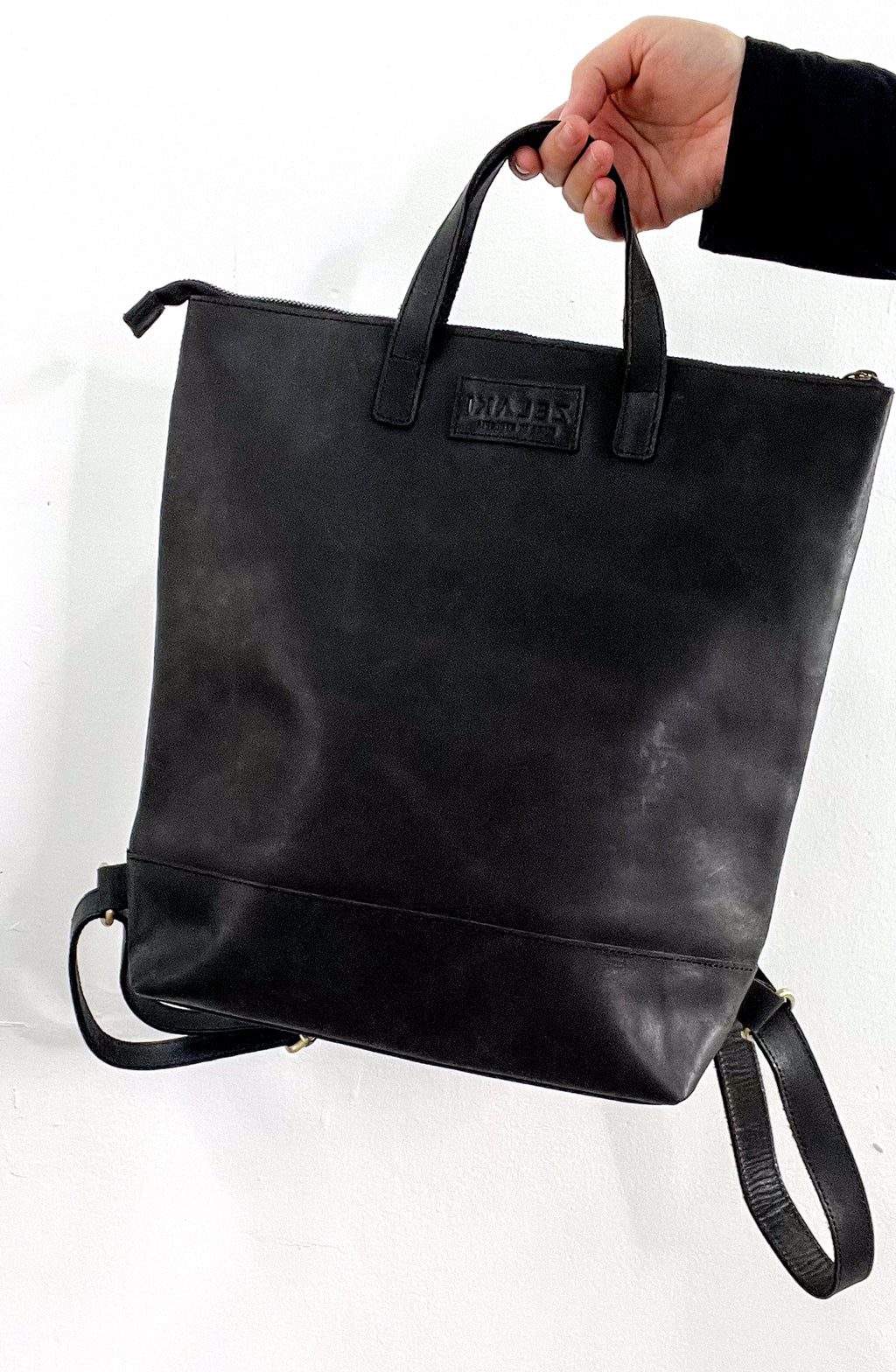 Zelaki Leather Co. Zena Backpack in Black