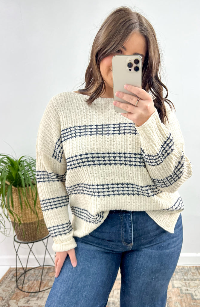 World's Collide Oversize Stripe Sweater