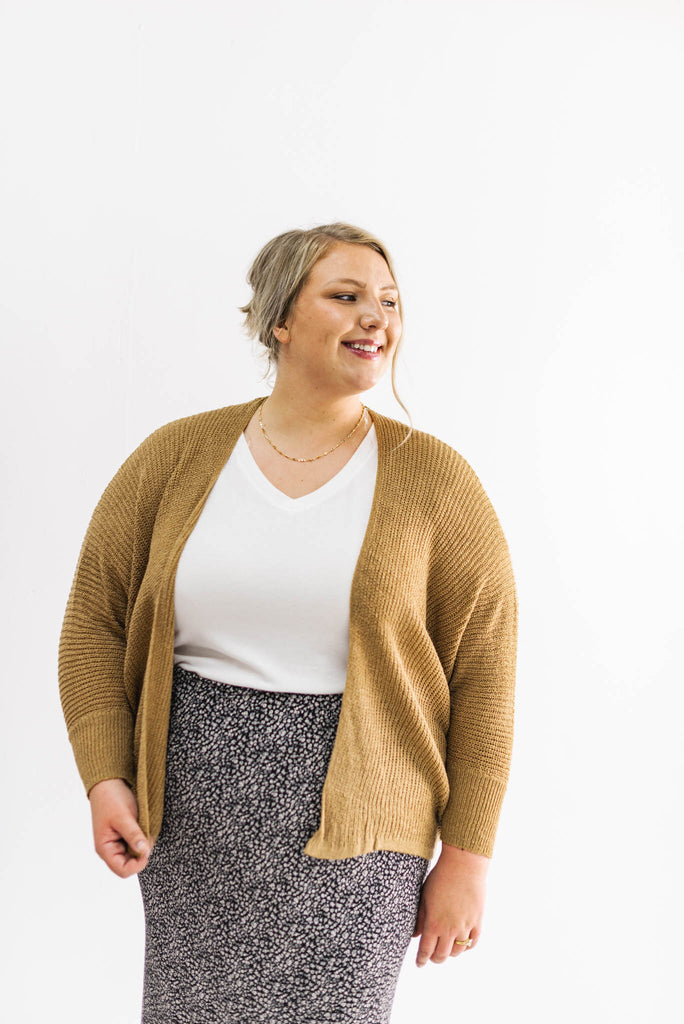 Aria Curvy Dolman Sleeve Cardigan