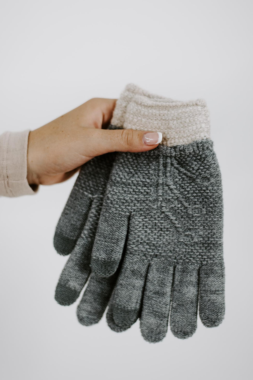 Textured Knit Touch Screen Gloves