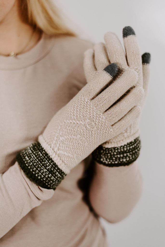 Textured Knit Touch Screen Gloves