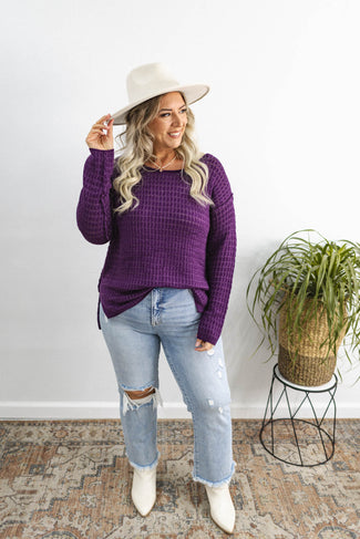 Nuts About You Pointelle Sweater Top