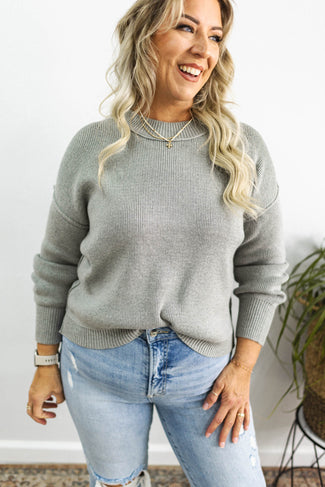 Anya Ribbed Raw Seam Sweater