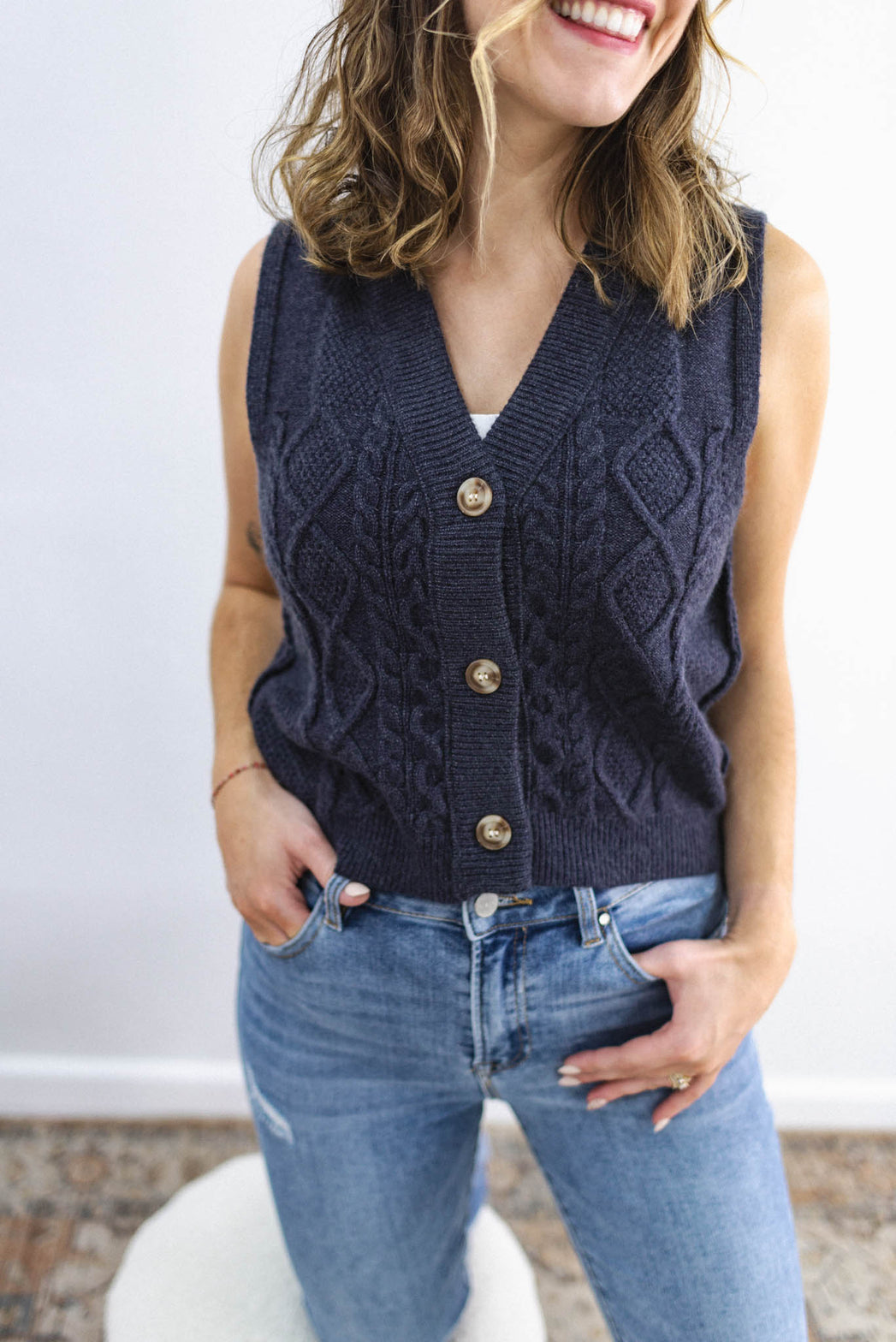 Rowan Cable Knit Sweater Vest