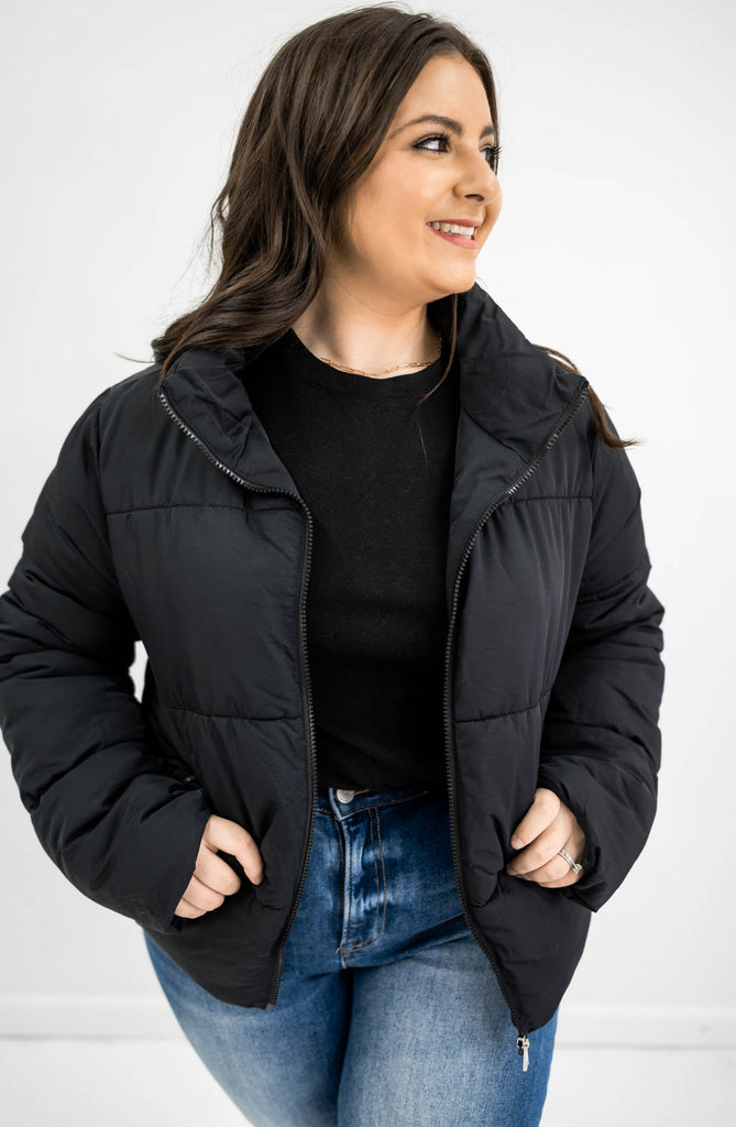 Zip Up Puffer Coat