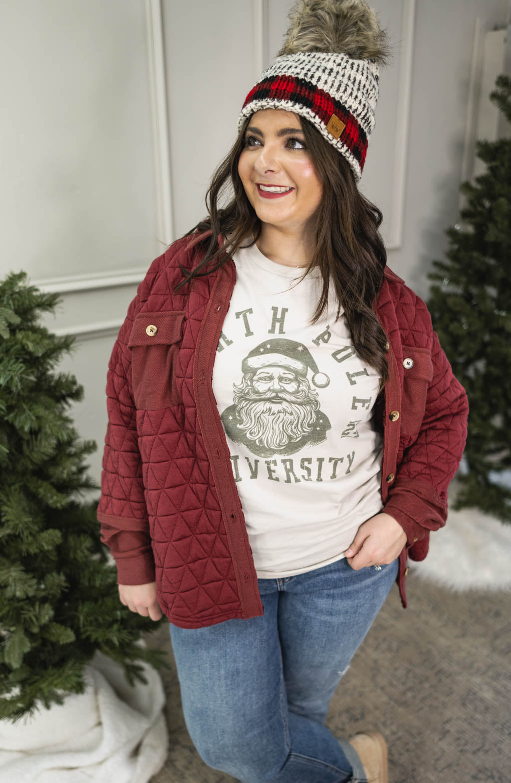 North Pole University Santa Graphic Tee