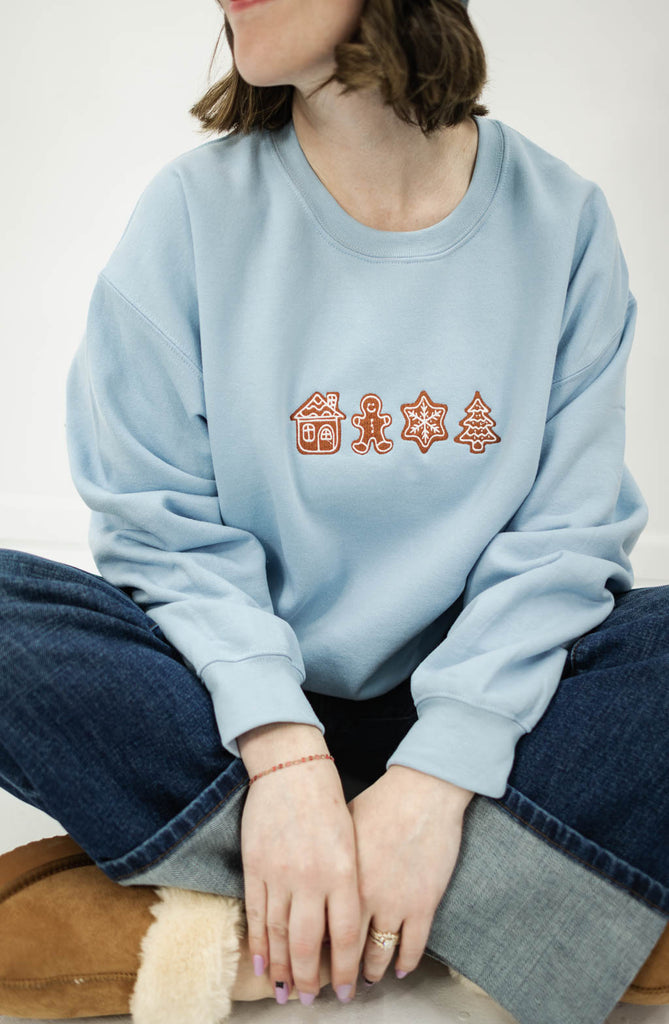 Gingerbread Cookies Embroidered Sweatshirt