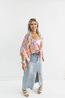What's Not To Love Floral Kimono Wrap Top