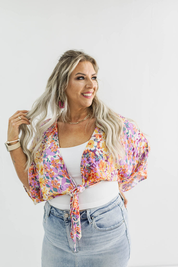 What's Not To Love Floral Kimono Wrap Top
