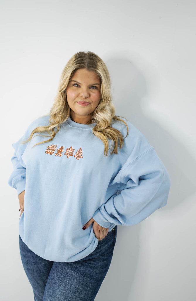 Gingerbread Cookies Embroidered Sweatshirt