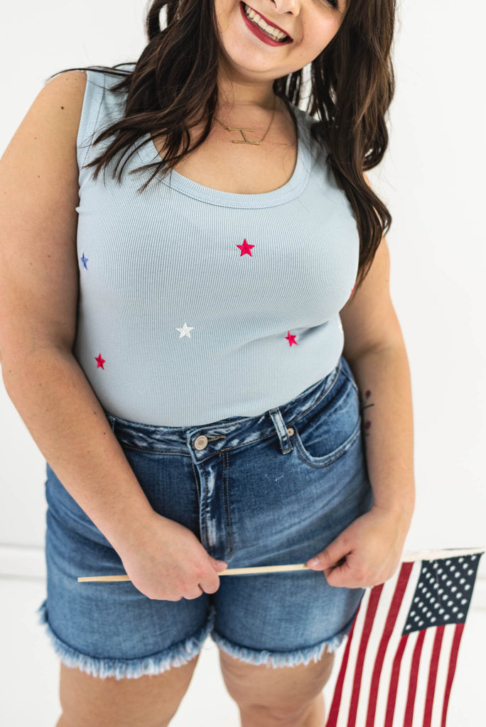 Star Spangled Embroidered Tank