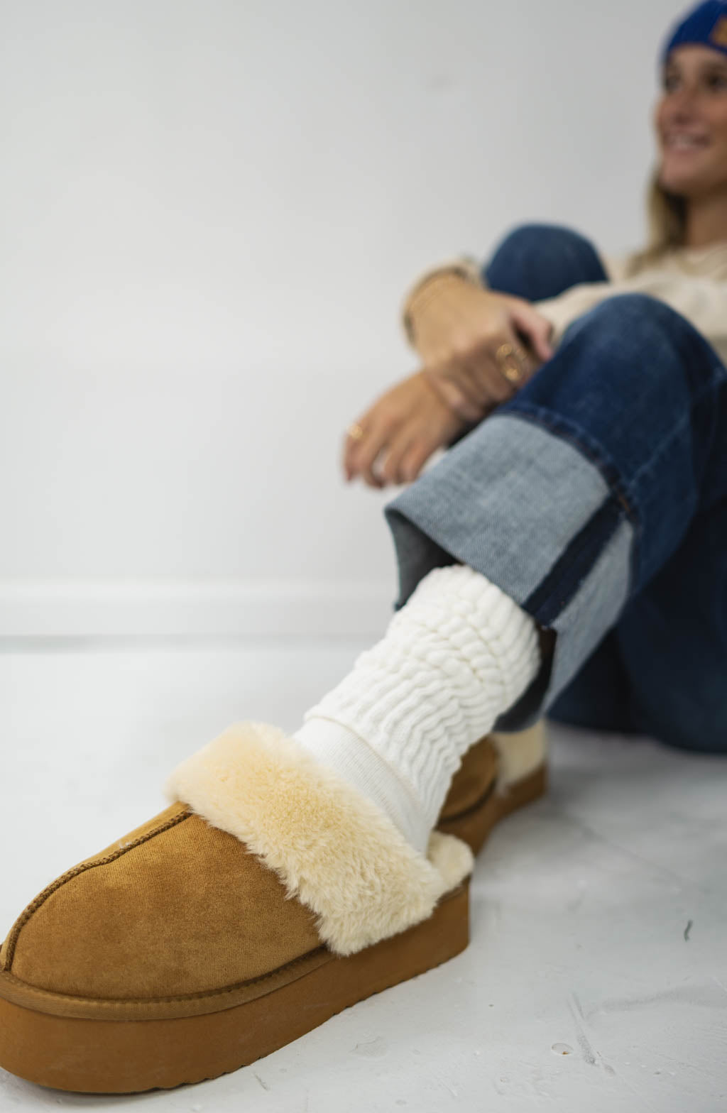 Faux Fur Slip On Shoes