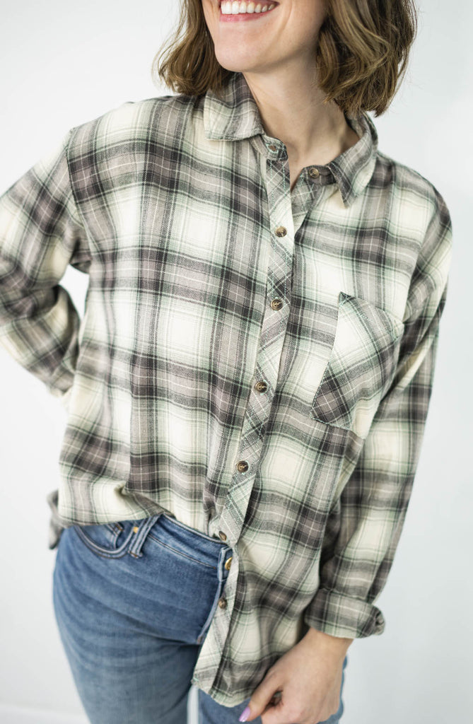 Charlotte Oversize Cut Flannel Shirt