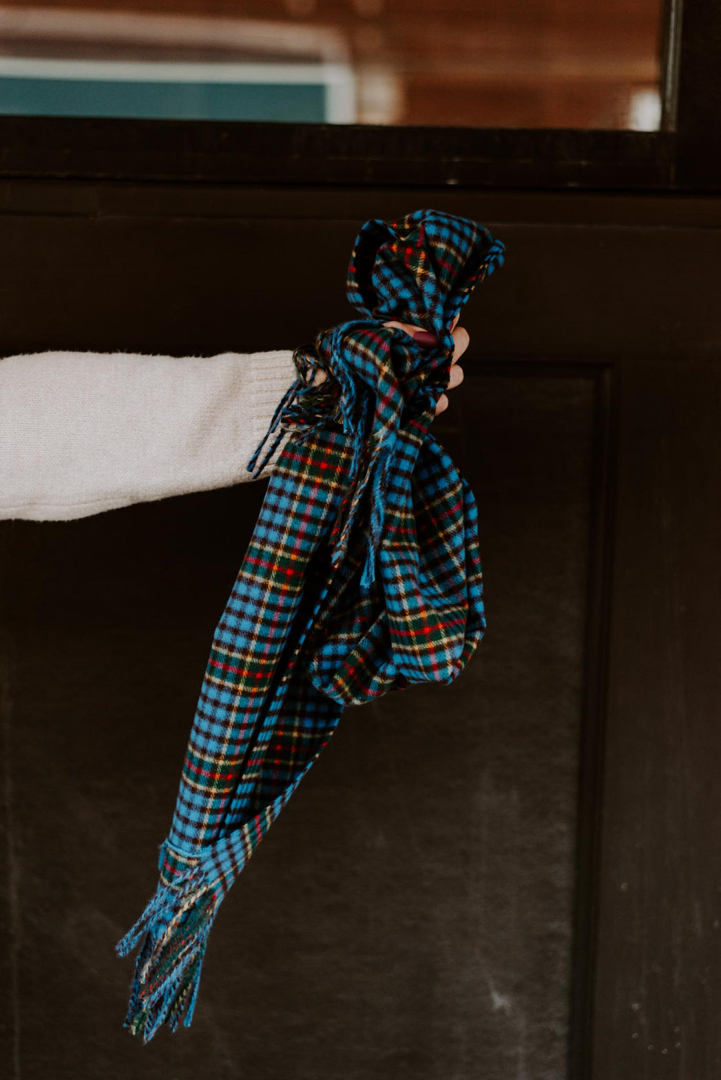 Cashmere Feel Plaid Scarf