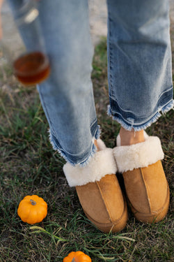 Faux Fur Slip On Shoes