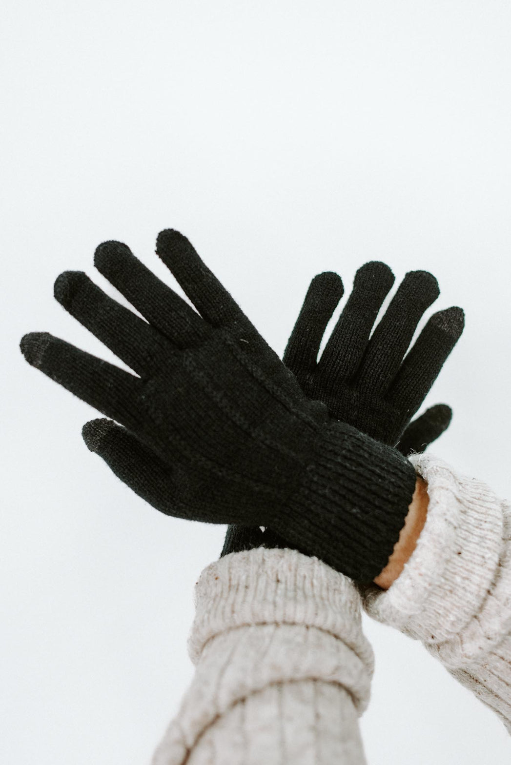 Solid Knit Touch Screen Gloves