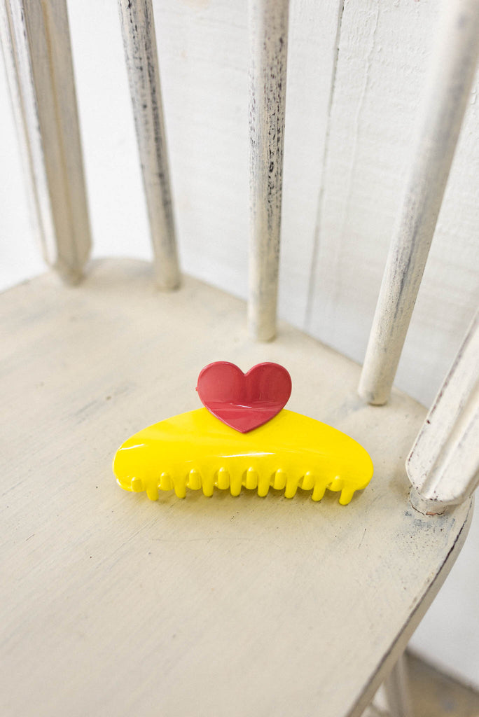 Kids Jumbo Heart Hair Claw Clip