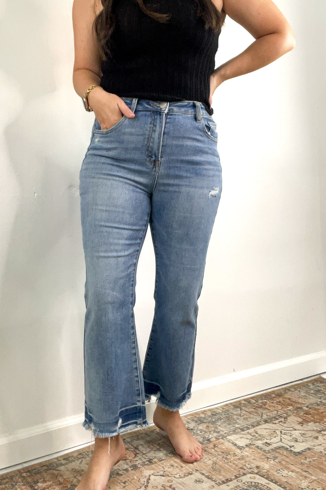 Dream Team Crop Flare Jeans | Risen