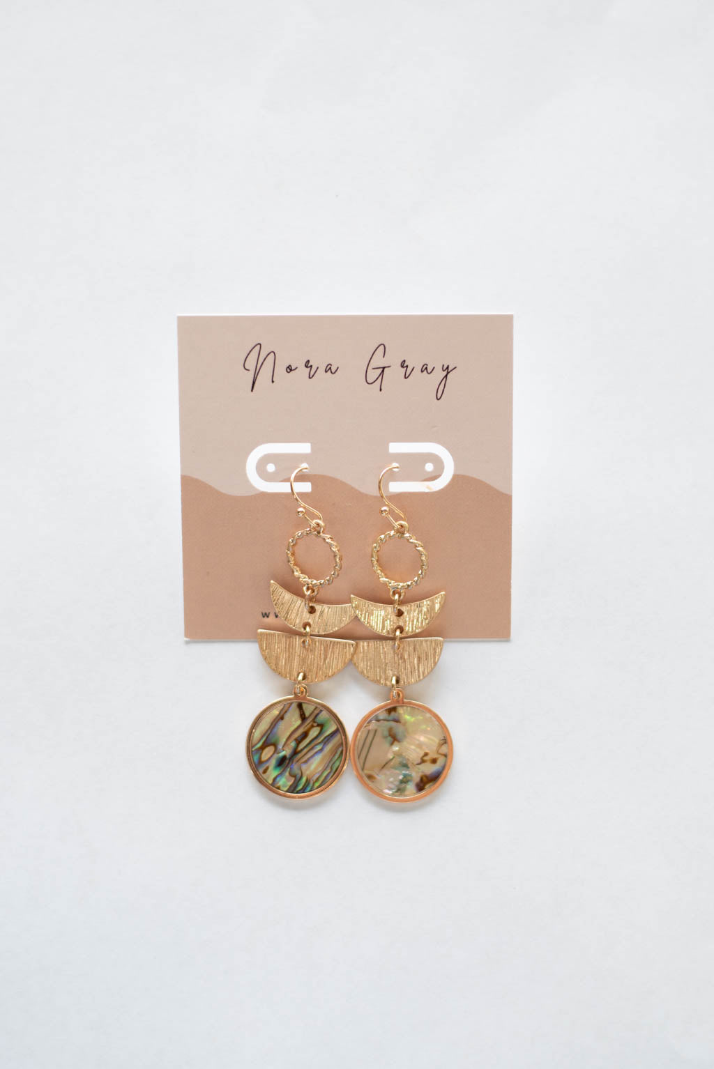 Geo Accent Metal Drop Earrings