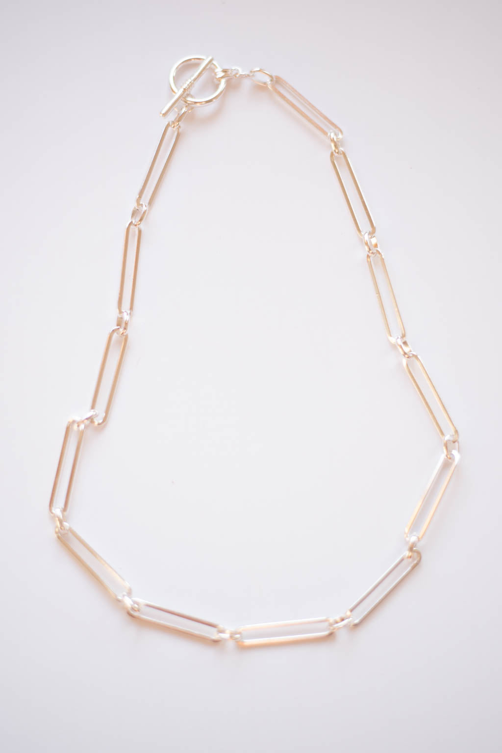 Elongated Linked Toggle Necklace