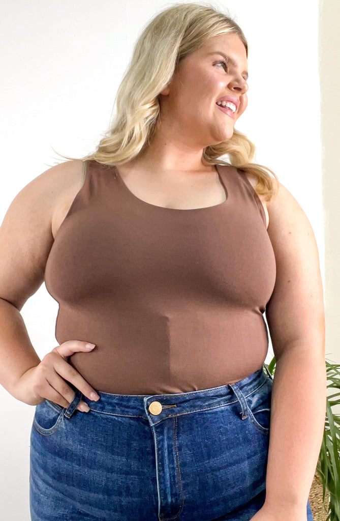 Lorna Curvy Basic Scoop Neck Tank