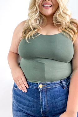 Lorna Curvy Basic Scoop Neck Tank