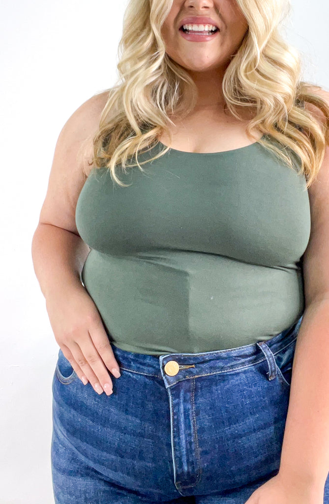 Lorna Curvy Basic Scoop Neck Tank