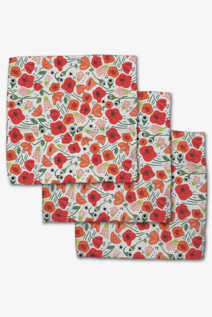 Poppy Power Dishcloth Set | 3 Pc