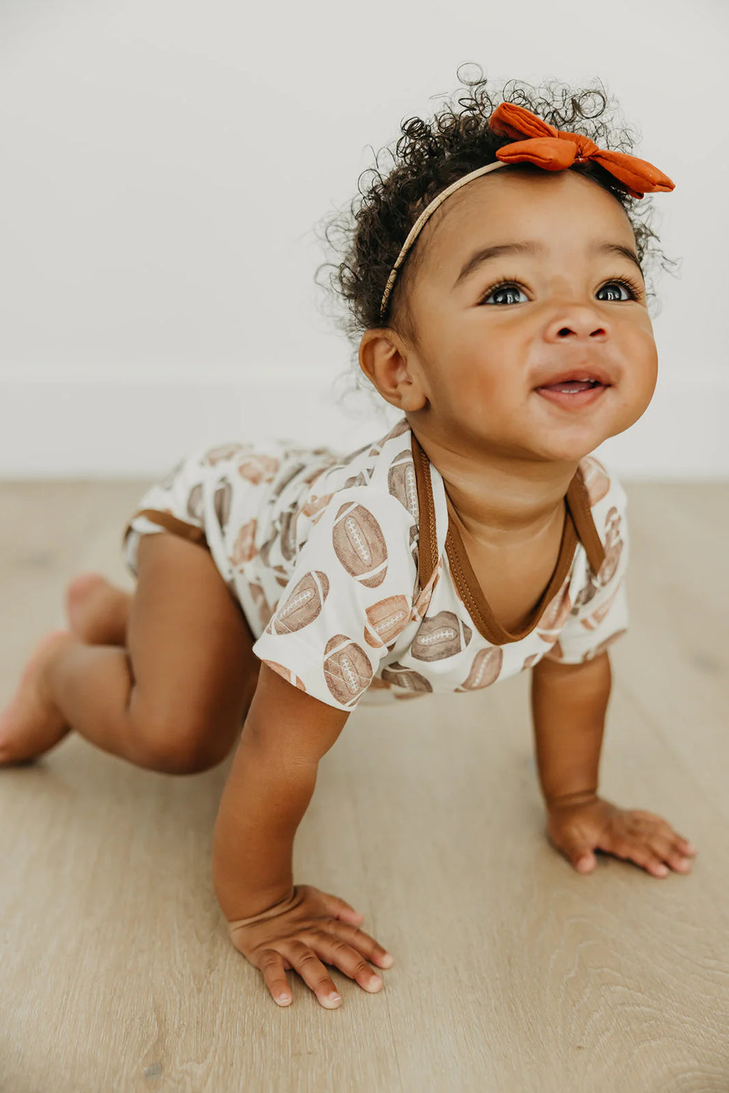 Blitz Short Sleeve Baby Bodysuit | Copper Pearl