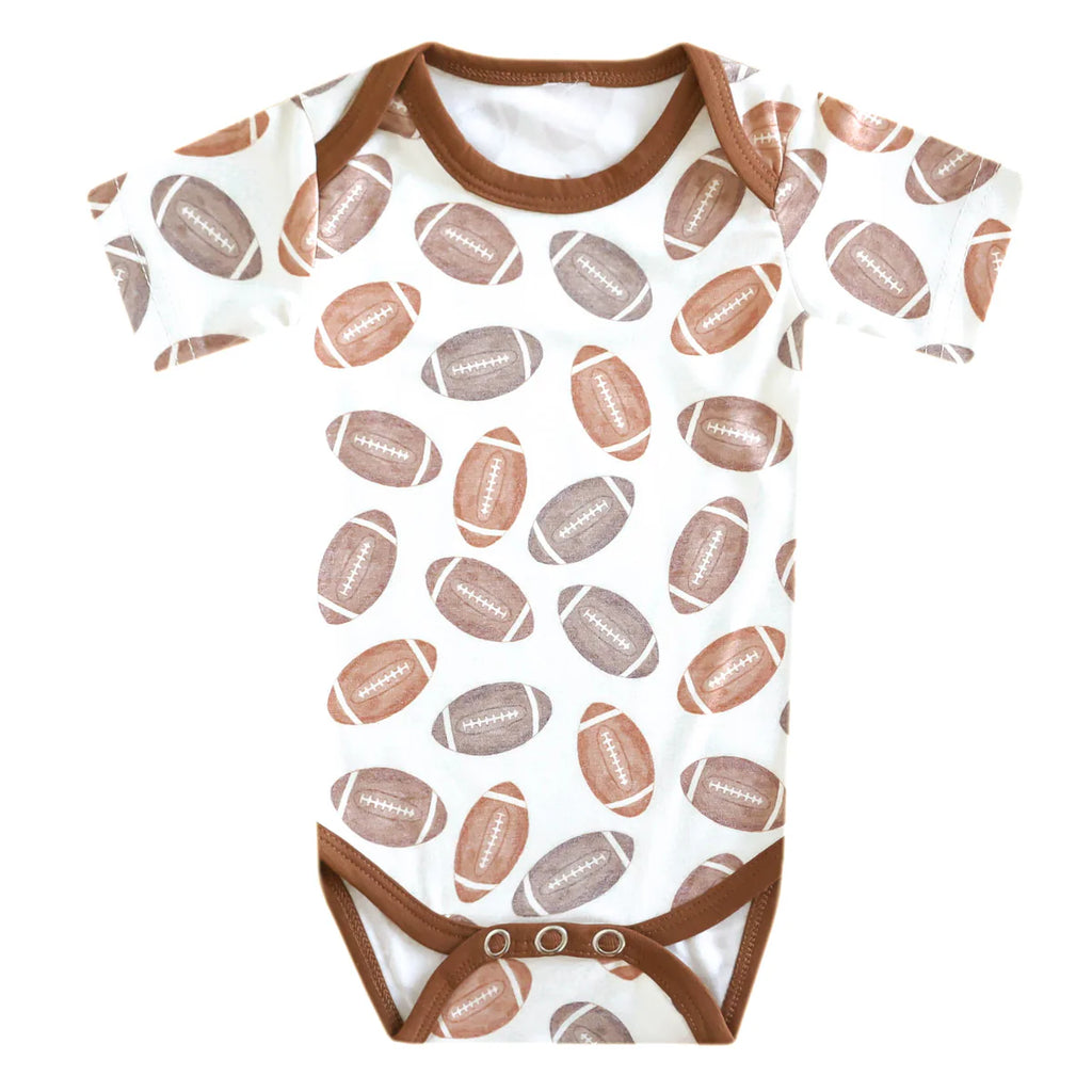 Blitz Short Sleeve Baby Bodysuit | Copper Pearl