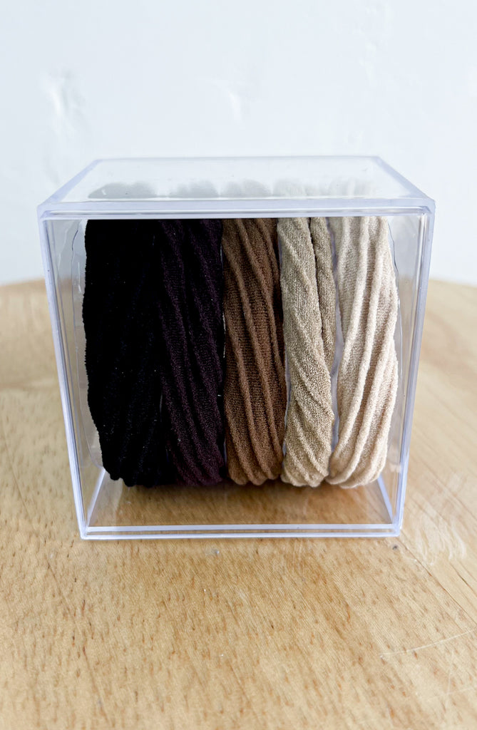 Coffee Colored Hair Tie Set