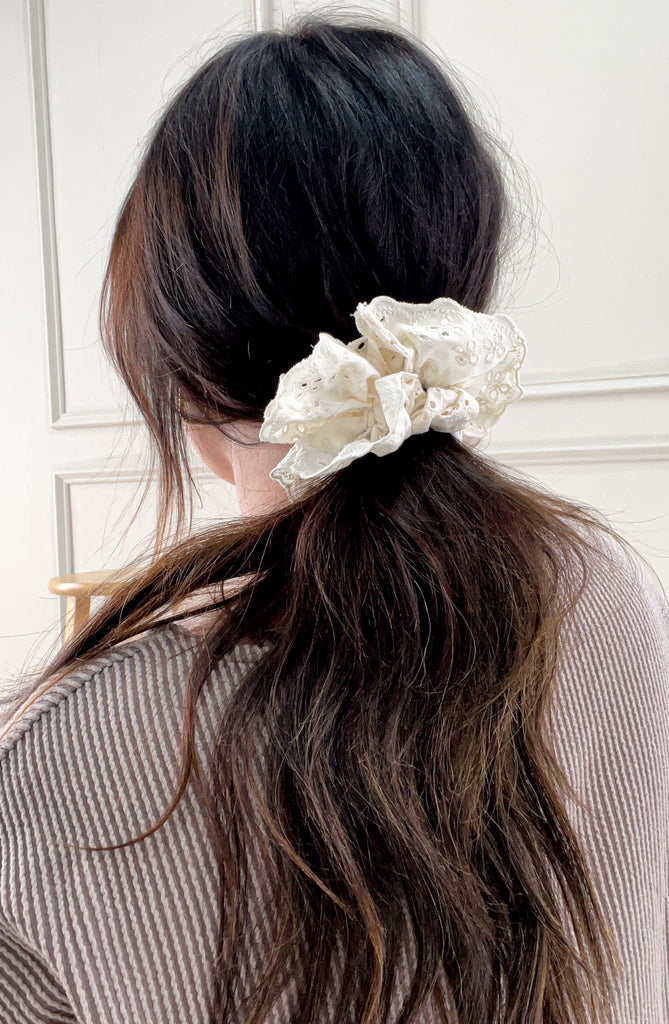 Large Lace Scrunchie Hair Tie